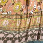 Alt Daly Chic Floral Dress in Peach, orange, brown, yellow floral Orange Size L Photo 7