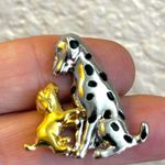Avon “ perfect love” silver and gold tone Dalmatian and puppy brooch Photo 5