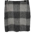 Talbots  Petites Wool Blend Buffalo Plaid Grey Mini Skirt Gray size 4P Photo 0