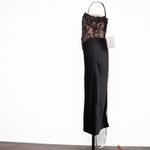 House Of CB . Nikita - Black Satin and Lace Corset Dress. Photo 5