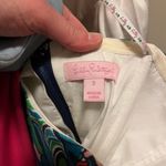 Lilly Pulitzer Bowen Dress Bright Navy Floral Rehearsal Strapless Party Size 2 Photo 3