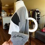 Hollister  Women Size X small Half Zip Cropped Top Black Gray Long Sleeve Sweater Photo 7