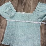 Princess Polly Eirian long sleeve shirred blue floral blouse Photo 4