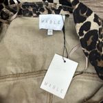 Mable leopard print denim romper size small NWT Tan Photo 5