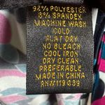 Julie Brown  blue and pink abstract print banded waist halter dress size small Photo 5