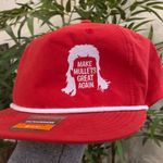 Make mullets great again Richardson Outdoors Red white snapback trucker hat cap Excellent condition Photo 0