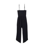 prAna  Fernie Black Women's Crop Smocked Jumpsuit size XL Photo 2