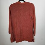Old Navy  Cardigan Sweater Rust Brown Open Front Pockets Casual Knit Neutral Cozy Photo 4