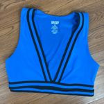 Solid & Striped SPORT Freestyle Deep V Elastic Band Bra in Sapphire/Black Size L Photo 8