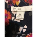 Cato Navy Floral Round Neck Dress Bell Sleeves Womens Medium Photo 6