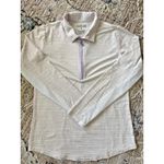 San Soleil Quarter Zip Womens Medium Purple Stripe UPF 50 Sun Golf Outdoor Photo 2