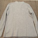 Club Monaco  Cashmere Silk Mock Neck Sweater Gray Cream Large Photo 5