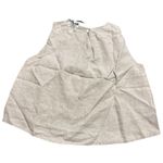 Madewell NWT Size Large or XS Linen Pleated Shell Top Oat Beige Tan Causal Beach Photo 2