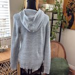 Banana Republic  Heathered Baby Blue Knit Pullover Hoodie Sweater Photo 1