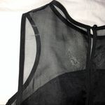 Shoshanna New  Metallic Foil Herringbone Tweed Sheer Yoke Sleeveless Dress Photo 16