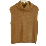 Rachel Zoe  tan knit collared sweater vest large Photo 1