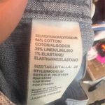 James Perse  Women's‎ Linen Cargo Pants Size 25 Blue Casual Mid-Rise Gorpcore Photo 5