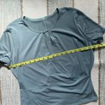 Lululemon Round Trip Short Sleeve Blue Cast Faux Wrap T-Shirt Women’s Size 4 Photo 6