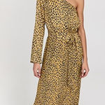 KITRI Amber Cheetah Print One Shoulder Dress Size 2 Photo 0