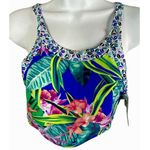 Tommy Bahama NWT $99 Orchive Groves Reversible High Neck Bikini Top Size S Photo 2