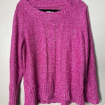 Avenue  Women Sweater 18/20 Pink Heathered Knit Pullover Cable Knit Fisherman Photo 0