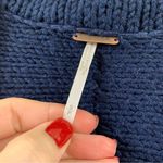 Free People  Annabelle Knit Nordic Longline Cardigan Navy/Red/White Sweater Photo 2