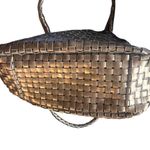 Nine West  Gold Basket Weave Shoulder Bag Purse with internal pockets Photo 7