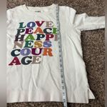 Anthropologie  Garima Dhawan Love Peace Happiness Courage Sweatshirt Sz XS Photo 7