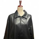 Automet Womens Black Faux Leather Bomber Bikercore Jacket Large NWT Photo 1