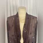 Xhilaration Brown and Yellow Flutter Sleeve Kimono Relaxed Fit (804) Photo 6