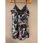 Victoria's Secret Women's Vintage 1990s/early 2000s Black Floral Chemise M Photo 2