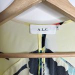 ALC Frank A.L.C. Enzo Silk Chiffon Wrap Dress Yellow Psychedelic Mini Womens 6 Photo 13