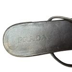 Prada Sandals Womens Size 35.5 Silver Strappy Jeweled Flower Ankle Strap Italy Photo 3