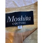 Moshita Couture Women’s 12 Gold Metallic Skirt Suit Jacket Formal Made in USA Size M Photo 6