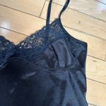 SheIn Silky Black Lace Bra Crop Corset Style Top Size Small Satiny Photo 2
