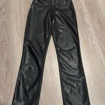 Abercrombie & Fitch Vegan Leather 90’s Straight Ultra High Rise Black 24 Curve Photo 4