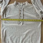 Boden Lara Frill Henley 100% Merino Wool Sweater 16/18 XL Beige Tan Knit Cottage Photo 6