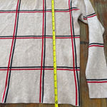 Tahari Women's  Beige Plaid Cowl Neck Sweater M Photo 10