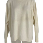Designers Originals Womens Cream Mock Neck Sweater Large With Back Zip vintage L White Photo 0