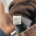 Meshki  Tyra Straight Leg Pants Womens XS Faux Leather Chocolate Brown High Rise Photo 8