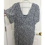 Old Navy Ditsy Floral Smocked Short Puff Sleeve Jumpsuit Size XL Wide Leg Photo 4