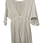 Girl and the Sun Verity White Linen Cotton Mini Dress Womens Size Extra Small Photo 0