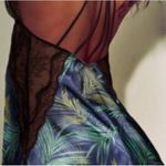 Victoria's Secret Palm Print Chemise L Strappy Back Lace Lingerie Photo 1