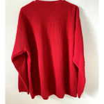 Structure Vintage Red Knit Long Sleeve Sweater Men Size X Large V Neck Ramie Photo 4