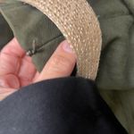 ZARA Green Maxi Skirt with Woven Belt Flare A Line Midi Length linen blend XS Photo 7