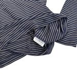Dries Van Noten Gray Navy Stripe Long Sleeve Semi Sheer Crew Neck Top XS Photo 3