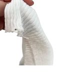 Enza Costa Scalloped Long Sleeve Crew Tee Shirt Top in White Size Small Photo 11