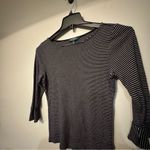 Ralph Lauren Lauren  Black and White Striped Women's Top Size Medium Photo 6