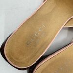 Gucci Vintage Leather Bow Mule Flats in Pink Photo 3