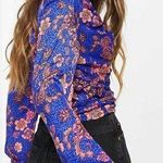 Free People Women’s I Got You Floral Long Sleeve Top Boho Festival Royal Combo S Photo 1